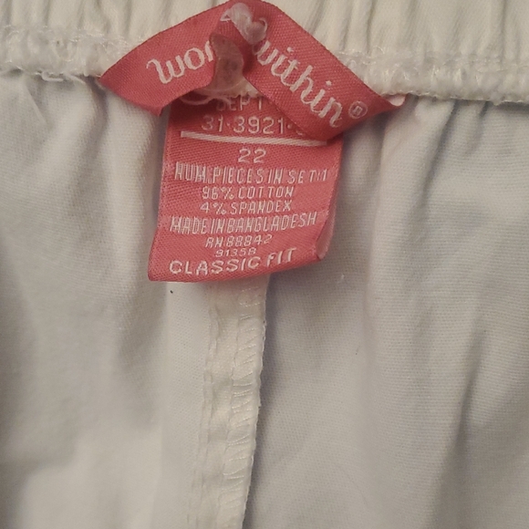 Woman Within Denim - Woman Within White Straight Leg Jeans